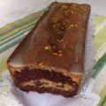 Bizcocho marmolado con glaseado de naranja