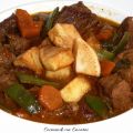 Guiso de ternera con judías verdes y patatas