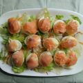 Huevos rellenos de salmón ahumado