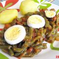 JUDIAS VERDES CON TOMATE Y HUEVO