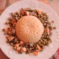 CUPOLA DI GRANO CON RAGÙ DI GAMBERONI; FAVE E[...]