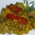 ARROZ CON COSTILLAR DE CERDO Y ALCACHOFAS