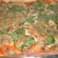 Pizza de espinacas con seitán
