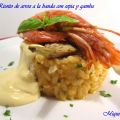 Risotto de arroz a la banda con sepia y gambas
