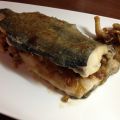 Trucha rellena con setas caramelizadas