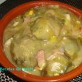 ALCACHOFAS EN SALSA