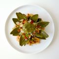 Flor de alcachofa con salpicón de marisco