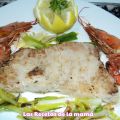 Receta de atún con ajos tiernos y gambones