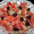 Ensalada de Tomate con Bacalao Asado