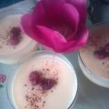 Postre de queso y melocotón