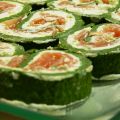Rollo de espinacas y salmón