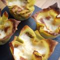 mini-lasañas de salmón ahumado y espinacas
