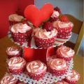 Cupcakes de chocolate y fresa