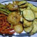 Verduras variadas en tempura