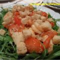 ENSALADA TEMPLADA DE RÚCOLA, LANGOSTINOS Y[...]