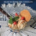 HELADO DE CREMA DE NARANJA Y CHOCOLATE NEGRO