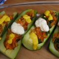 CALABACINES RELLENOS FRESCOS DOS SALSAS