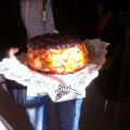 Tarta de frutas tropicales