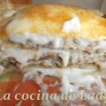 Lasaña de Pollo y Setas (Thermomix)