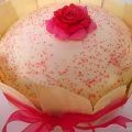 Red Velvet Cake with white chocolate shavings