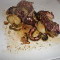 PULPO SALTEADO CON VINAGRETA CALIENTE Y AL HORNO