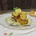 Milhojas de calabacin,huevo, atún, pimientos,[...]