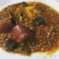 Lentejas con verdura y chorizo