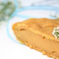 Brownie-flan de calabaza con panela