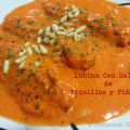 Lomos de Lubina con salsa de Piquillos y Piñones