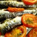 Sardinas al horno con ensalada