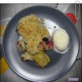 Crumble de manzana y moras