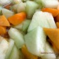 MACEDONIA DE MELÓN CON ZUMO DE MANZANA