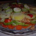 Pastel de verduras y pavo 