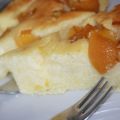 tarta de queso fresco y melocotón/[...]
