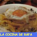 MILHOJAS DE PATATA CON HUEVOS