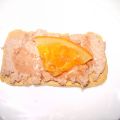Tosta de foie con naranja confitada y su sirope