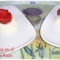 Mousse de requesón con fresas