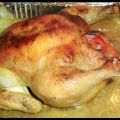 Pollo relleno al horno.