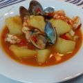 Potaje de patatas y sepia