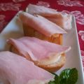 Crostini de mozzarella y jamón