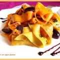 Pasta con uvas y nueces