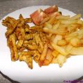 Tiras de pollo al curry