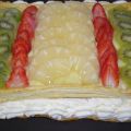 fruticrema de hojaldre con nata y 100 seguidores