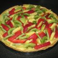 Tarta de crema de almendras y frutas