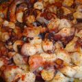 Pulpo a la gallega con cachelos y cebolla