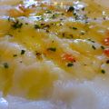 Carpaccio de bacalao con Tormantos