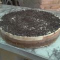 Pastel de tres chocolates