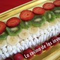 Tarta de Frutas rellena de crema de Turrón