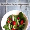 Ensalada de fresas y boquerones