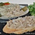 Rillettes de conejo con aceite de oliva.